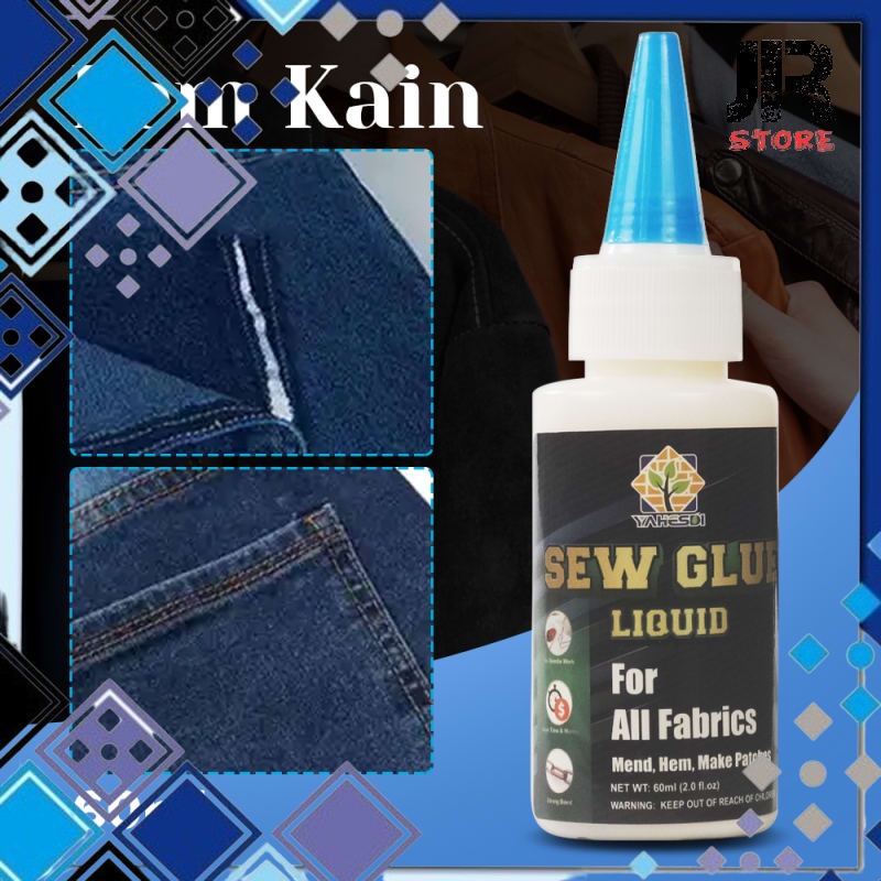 

Cairan Liquid Lem Perekat Kain Kulit Sew Glue 60ml Vs255 Transparent