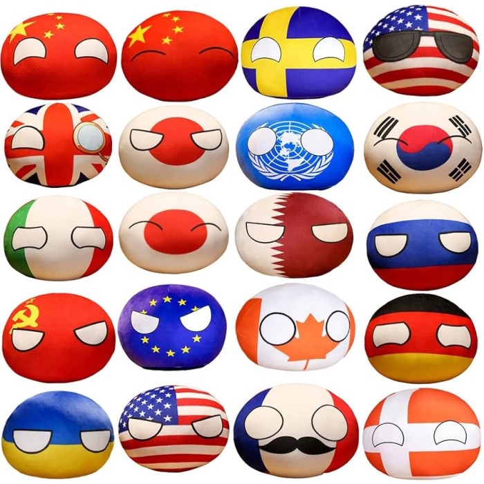Boneka Bola Dunia Boneka Country ball Mini 20cm SIP Hadiah Ulang Tahun