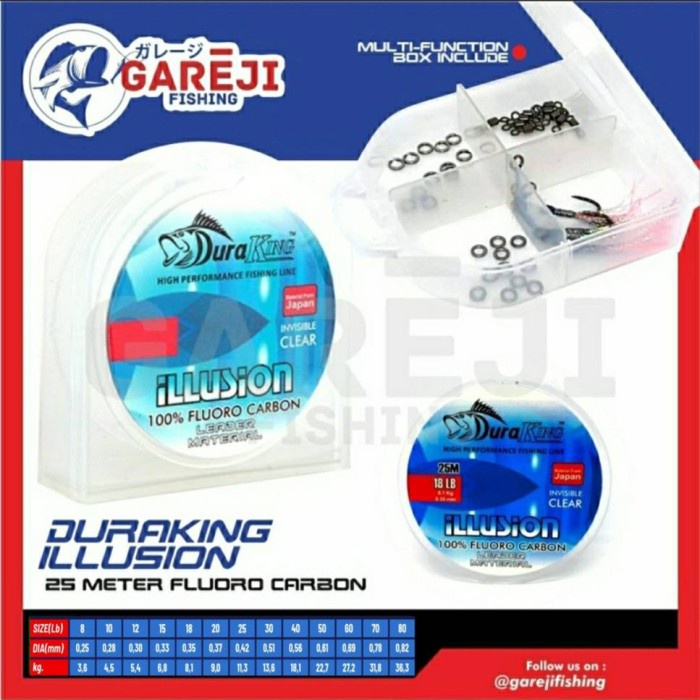 JaminAnOkE- Senar Pancing Leader Duraking ILLUSION Fluorocarbon 25m