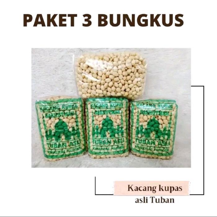 

kacang kupas 3 bungkus kemasan +-250gram