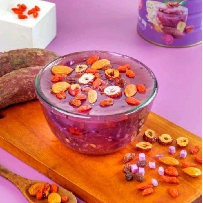 

oufen Lotus Root Powder Oufen Bubur Akar Teratai Purple Potato Lotus Nut Soup 500Gr Makanan Ungu