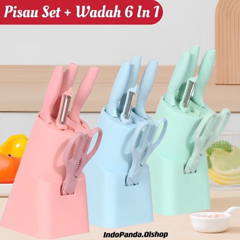 1 Set Paket Pisau Dapur Set Murah Tajam Peralatan Perlengkapan Dapur Murah