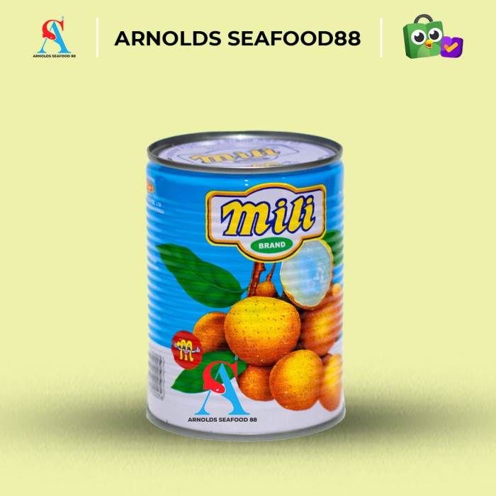 

mili longan buah kaleng in heavy syrup 565g / lengkeng kaleng 565g