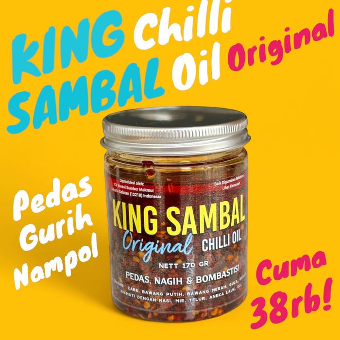 

KING SAMBAL ORIGINAL Chilli Oil, Sambal Bawang, Sambal Pedas, Hot Sauce, sambal Asin Manis Instan,