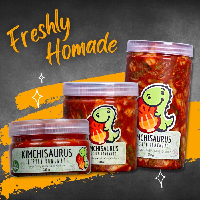 

Fresh Homemade Korean Kimchi Kimchisaurus Segar (non vegan)
