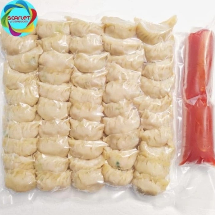 

Kuotie Ayam Halal Chicken Dumpling Pangsit Ayam Halal 50 pcs + Sambal