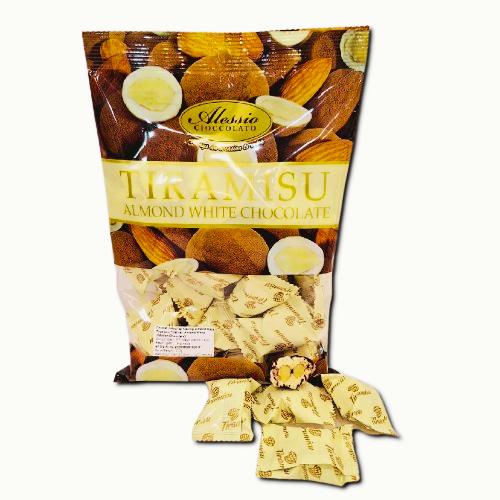 

terbaru !!! coklat almond alessio cioccolato tiramisu almond white chocolate 200gr coklat almond