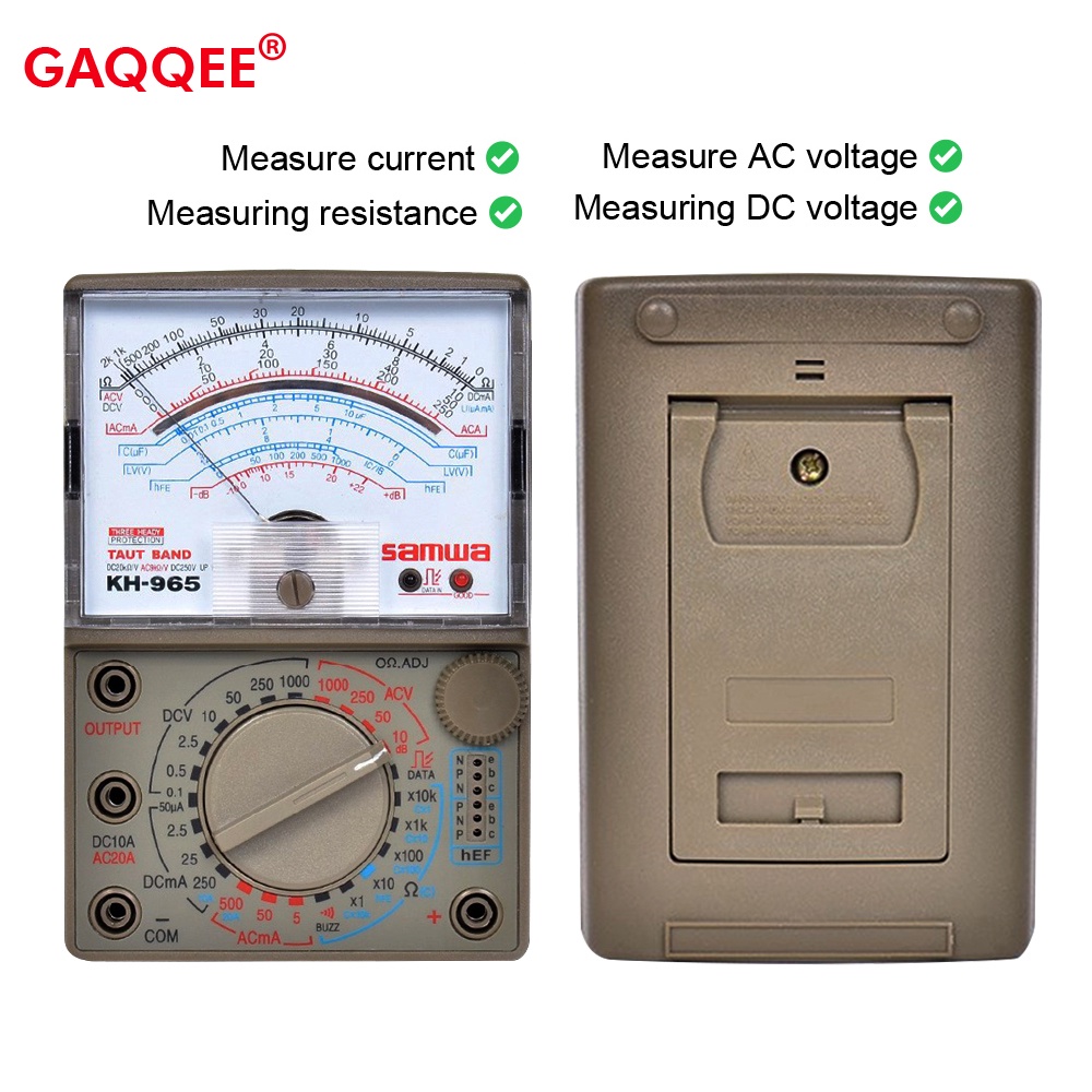 KH965 Analog Multimeter Universal Meter Pointer Display Electrical Tester AC DC Voltage Current Resi