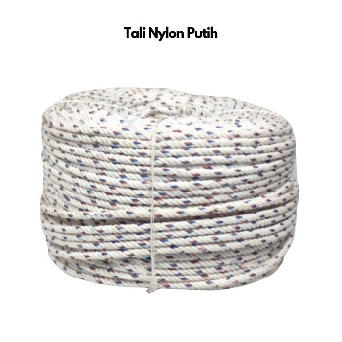 20 Meter Tali Nylon Tambang Kapal Nilon Putih Tampar Dadung Ikat 18mm