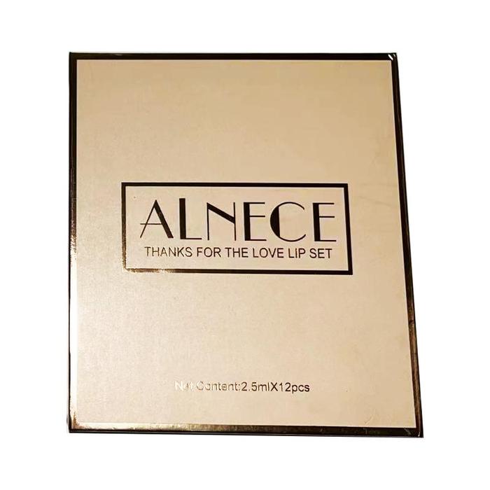 

Promo 12 Buku Warna Lip Gloss Set Matte Pearlescent Non-Stick Lip Glaze Bibir Lipstick Bibir