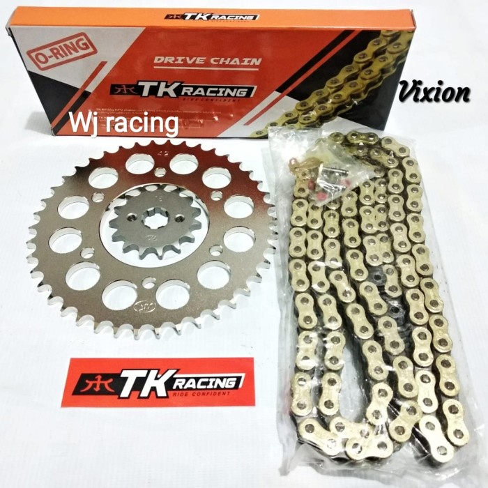 GEAR SET TK RACING VIXION OLD / NEW VIXION RANTAI O-RING 428HPO