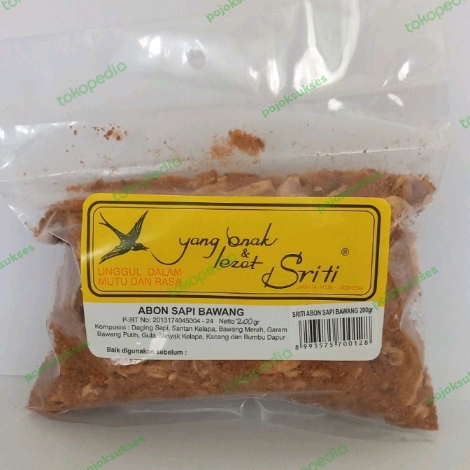 

Sriti Abon Sapi Bawang (kuning) 200gr