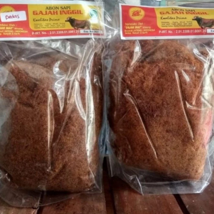 

Abon Sapi Manis Gajah inggil 250gr