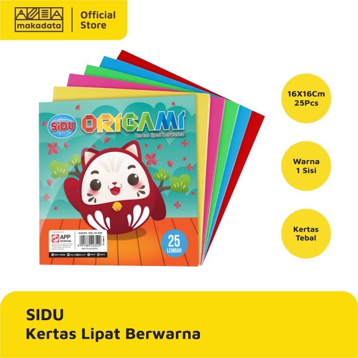 

(BestSeller) ORIGAMI KERTAS LIPAT SIDU WARNA 16x16CM (ISI 25 LEMBAR) MURAH