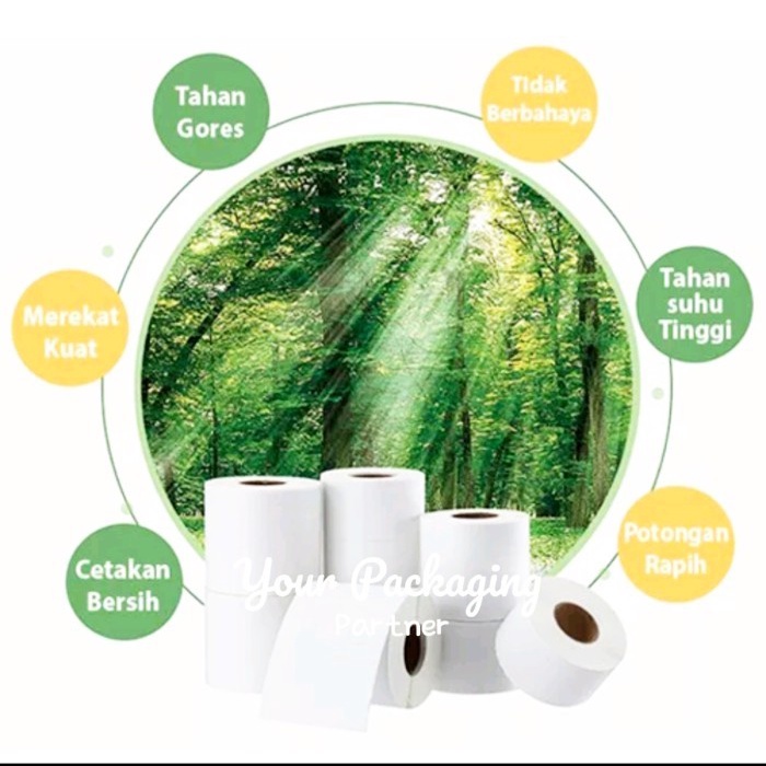 

(BestSeller) Kertas Thermal 100x150 mm isi 500 Pcs / Sticker Label thermal barcode