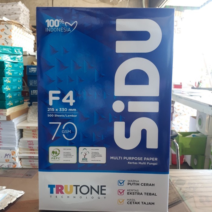 

(BestSeller) HVS 70 gram F4 merk SIDU (free ongkir)