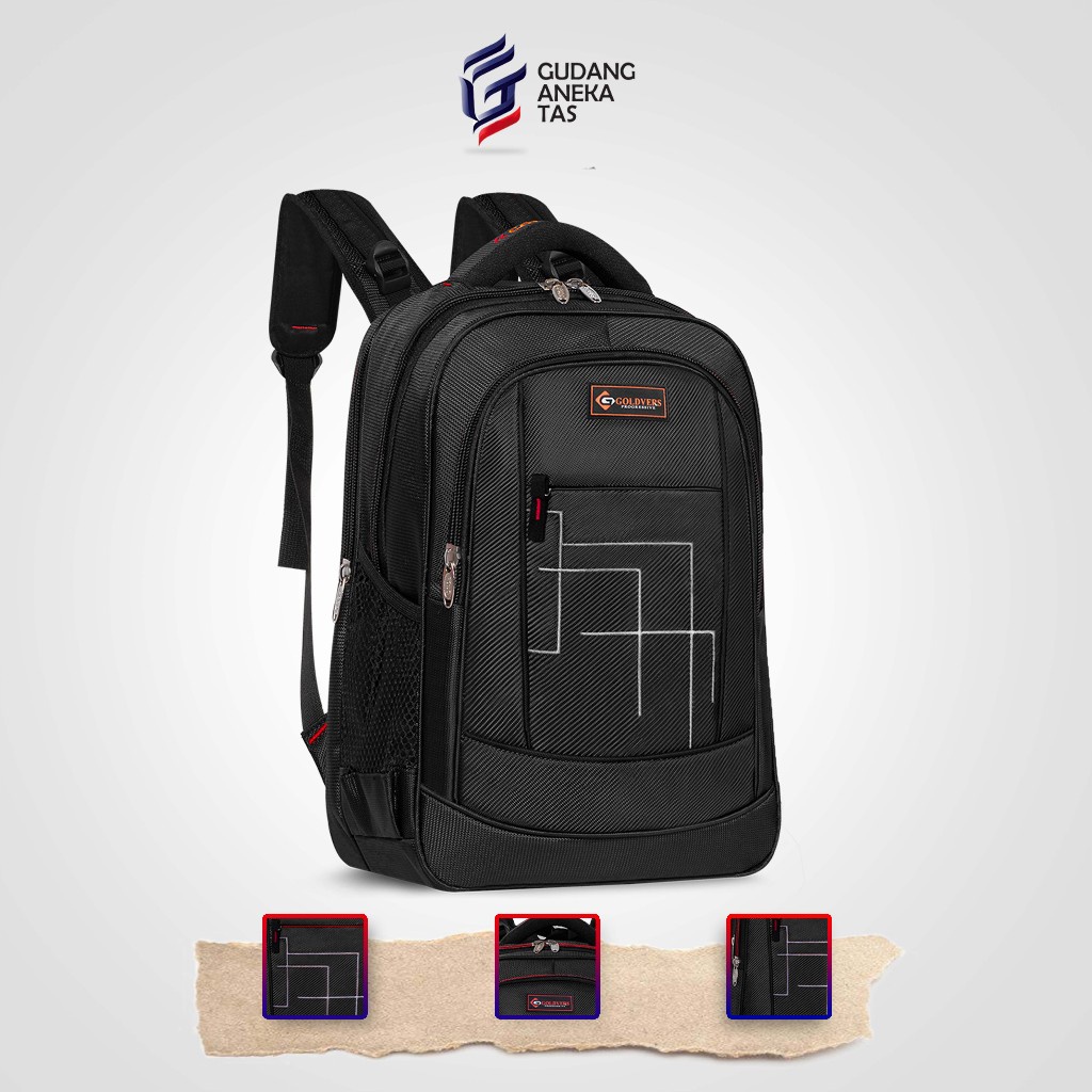 POLO GOLDVERS - Tas Ransel Kerja Pria POLO GOLDVERS 17 Inchi Bisa COD + Free Raincover ORIGINAL POLO
