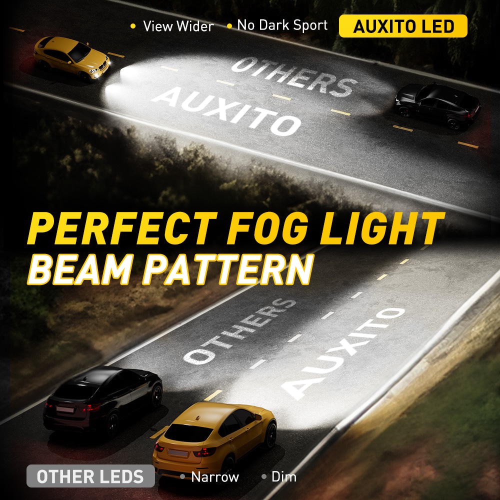 Auxito 2Pcs H27W1 H27W2 Led H27 880 881 H27W Led Canbus Fog Lights Bulb For Kia Morning Rio Hyundai