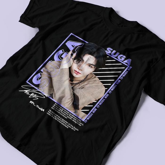 Kaos AESTHETIC SUGA SIGNATURE Distro Pria/Wanita Dewasa Baju Atasan Unisex Premium