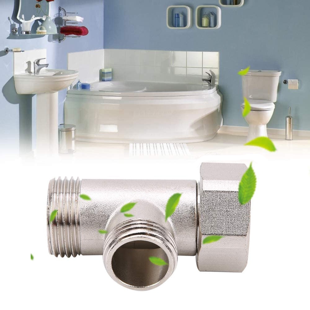DKSHOP Promo 7/8 3/8 9/16 Brass Tee Joint 3 Way Pipe Fitting T