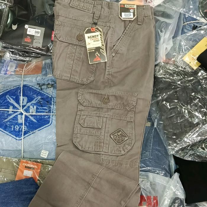Hot Sale Celana Cargo Kendy Panjang Pria Katun Premium - Hitam, Ideal Untuk Santai Dan Kantor -