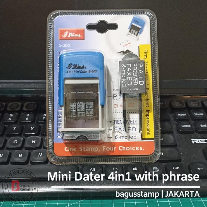 

Ready Stock Stempel Tanggal / Dater Otomatis Shiny S303 4In1 ( Mini Dater Stamp ) Packing Aman