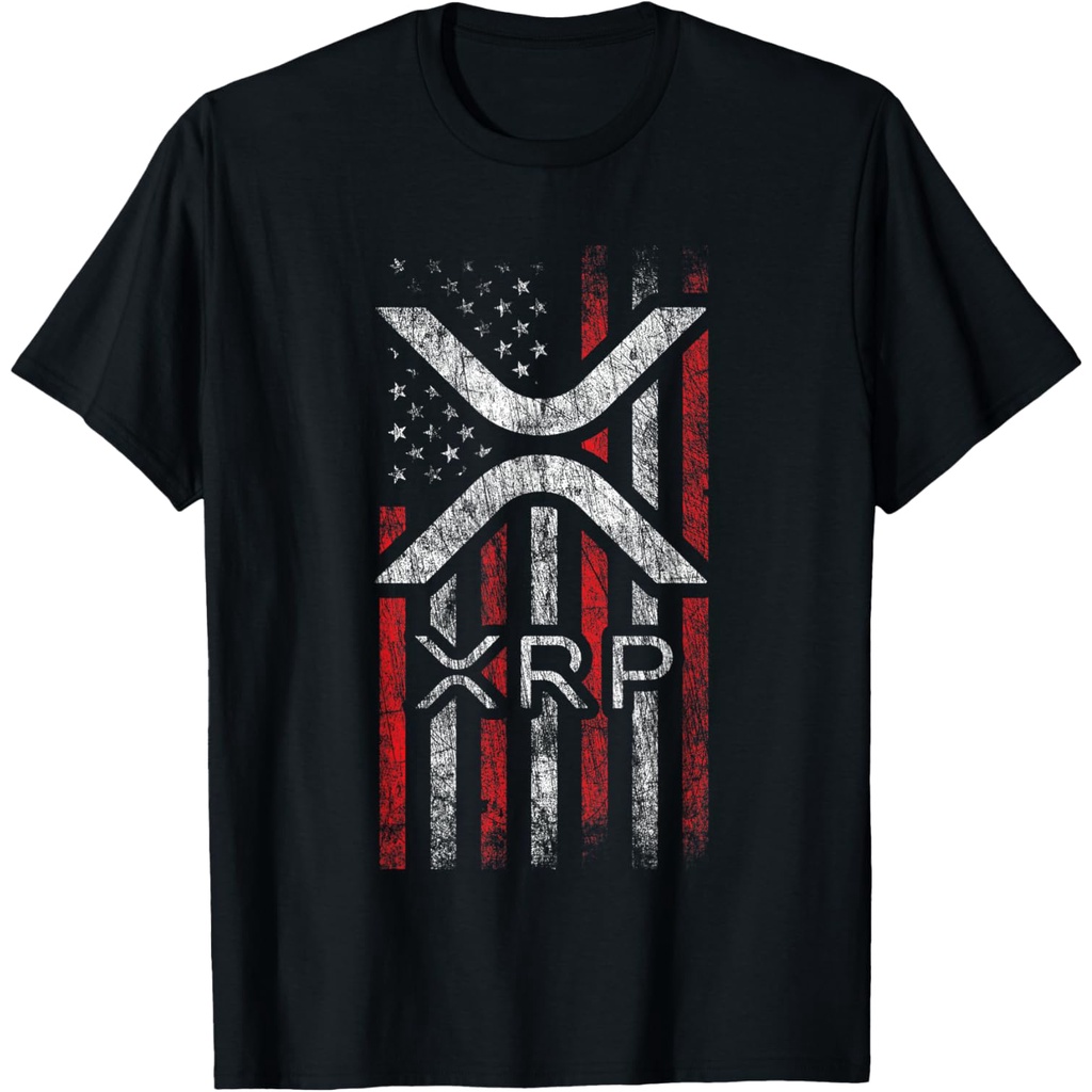 Kaos Bendera Amerika XRP Mata Uang Kripto