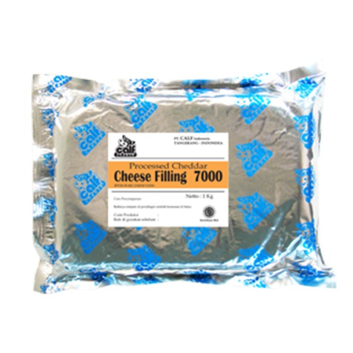 

(BestSeller) Calf Cheese Filling 7000 Cheddar Saus Keju Savoury 1Kg Processed Cheese Filling 1 Kg