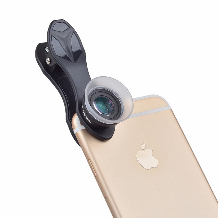 TOP APEXEL 2 IN 1 CLIP ON MACRO LENSA 12-24X SUPER MACRO LENSA FOR IPHONE -
