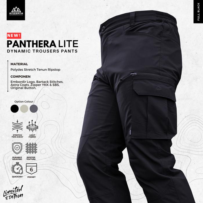 New Celana Angsana Seri Panthera Lite Dynamic Cargo Concept Fit Slim Pria Panjang Hitam Katun Hitam