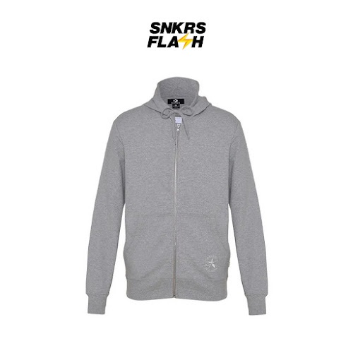 CONVERSE Go To Full Zip Hoodie Light Retro Grey Heather Jaket Pria - MJ3104022
