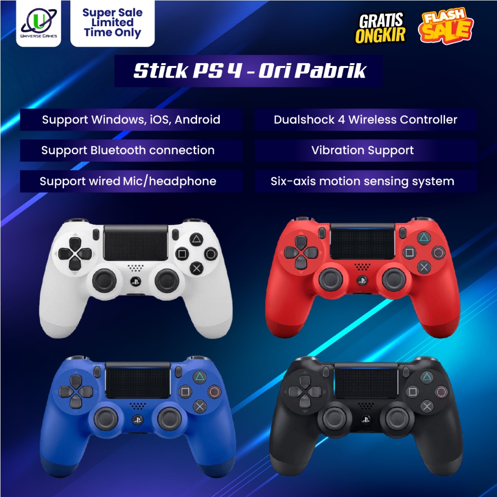 ELEKTRO11- Stick PS4 Original Pabrik - Stik Playstation DS4 Limited Edition Garansi 1 Bulan -