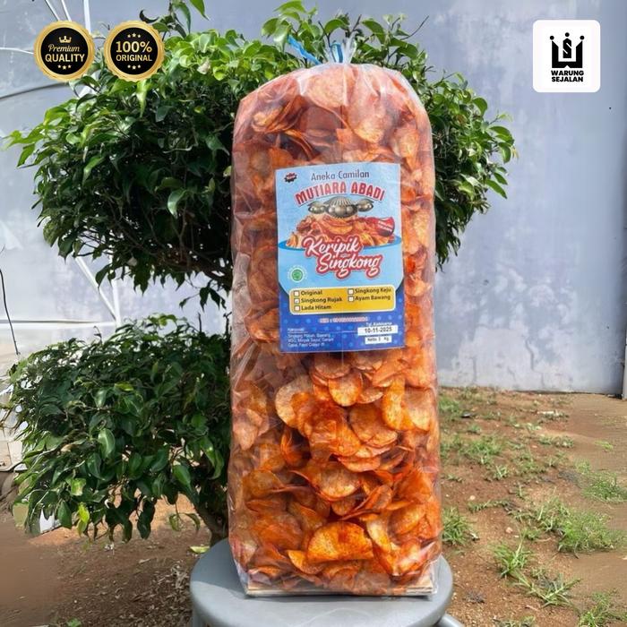 

1 KG KRIPIK SINGKONG BUMBU RUJAK / KERIPIK SINGKONG PEDAS WARUNG SEJALAN 1000 GRAM Cemilan