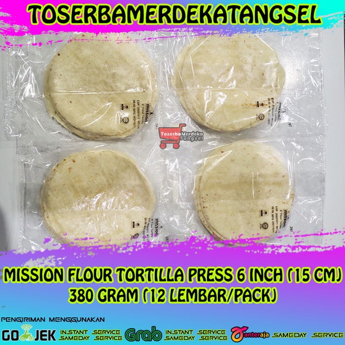 

MISSION Flour Tortilla 6' Kulit Tortila Kebab Wrap Frozen 15 Cm/12 Pcs