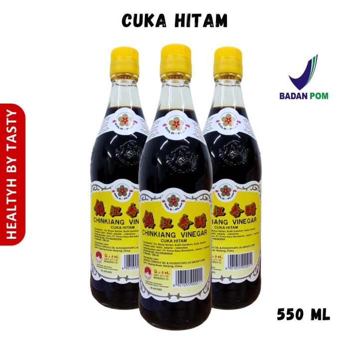 

Cuka Hitam Gold Plum ChinKiang Vinegar Black 550ml