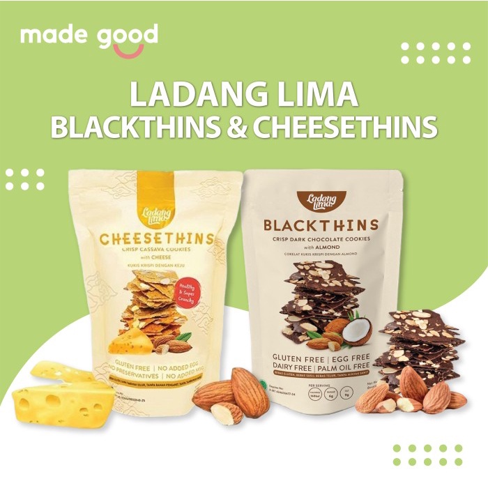 

Ladang Lima - Blackthin Healthy Cookies 180 gr - Kue Bebas Gluten Free