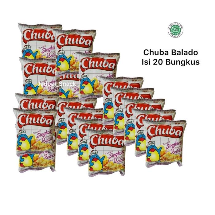 

Chiki CHUBA KEJU - BALADO - AYAM KERIPIK SINGKONG isi 20 Bungkua By Jadoelsnack Food Pedas Kripik