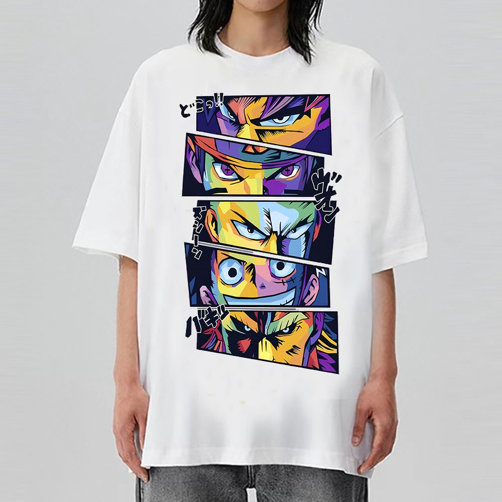 Kaos Anime Jepang - Pahlawan Saitama - Naruto - All Might - Luffy - Goku-Cetak-Unisex ukuran besar |