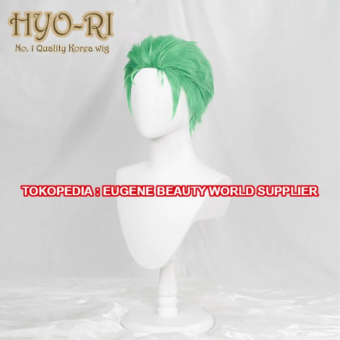 PREMIUM READY STOK - WIG COSPLAY ANIME ONE PIECE : RORONOA ZORO RORONOA GREEN
