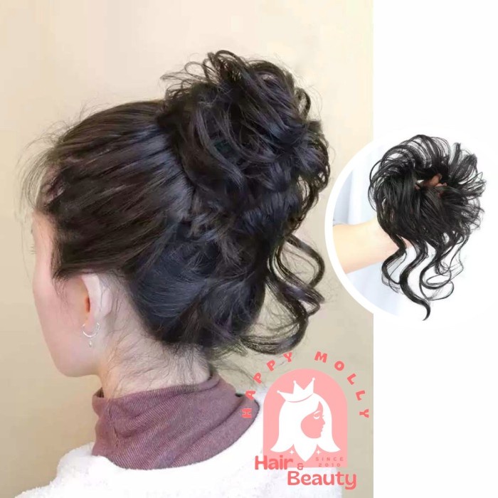 PREMIUM Fun Bun Wig Cepol - Konde Karet Rambut Wanita W8231