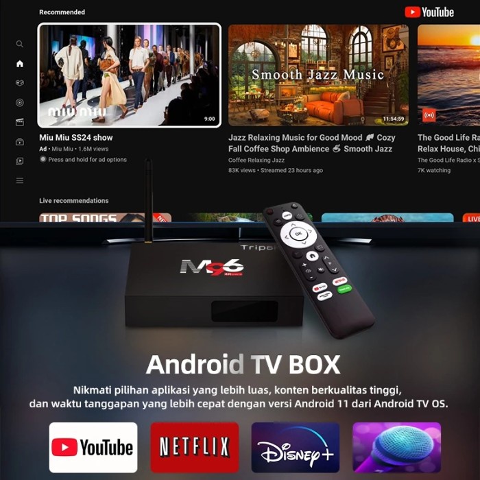 PREMIUM M96 tv box android Karaoke stb support wireless microphone tv box bluetooth jukebox