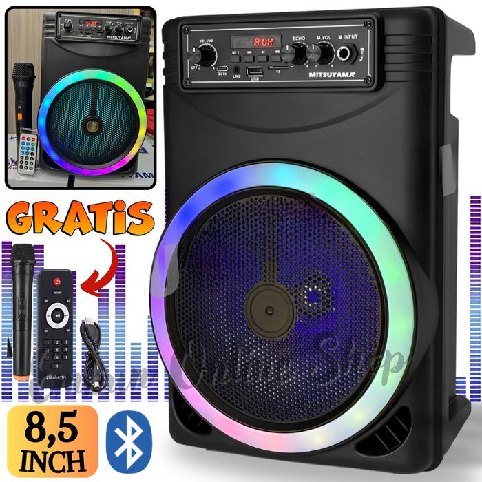 PREMIUM Speaker Bluetooth Full Bass Mitsuyama Ms-4020Bt Rocker Free Mic Bluetooth Karaoke /Mic