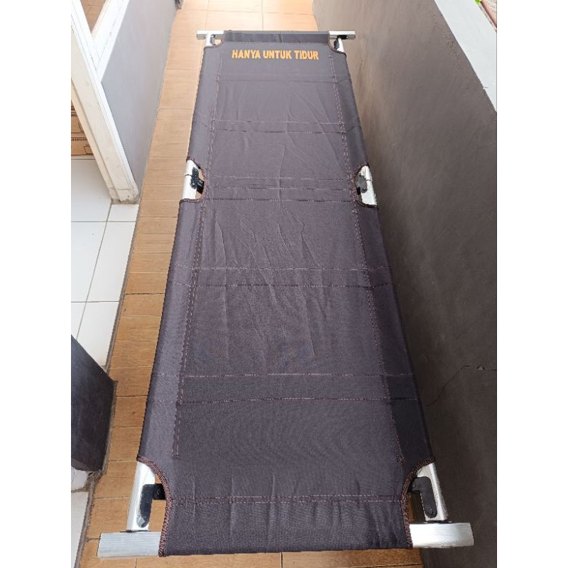 Velbed Jatah Polri / Velbed Alumunium / Tempat Tidur Lipat / Folding Bed AY0