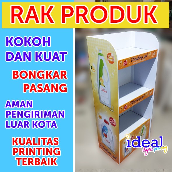 

TERLARIS! Rak Display Impraboard Branding Printing / Rak supermarket
