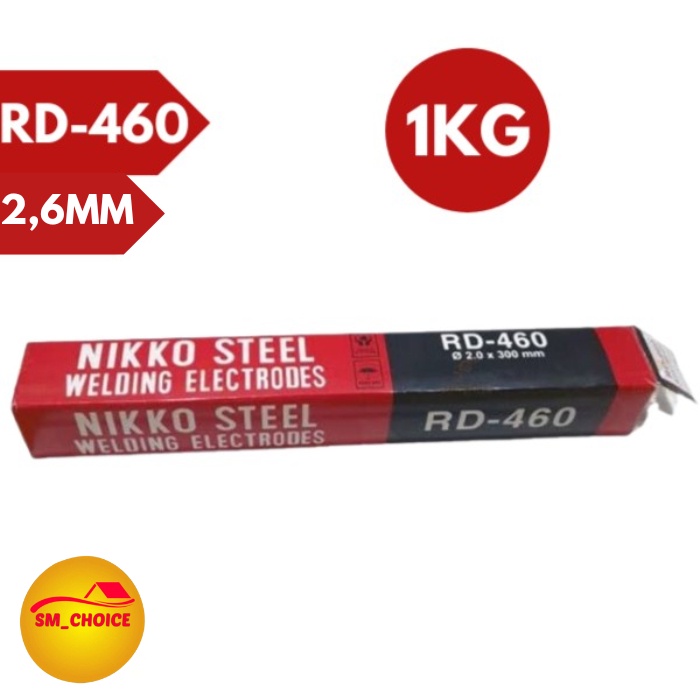 NIKKO STEEL KAWAT LAS NIKKO STEEL RD 460 2,6MM 1KG KAWAT LAS 2,6MM 1KG AY0
