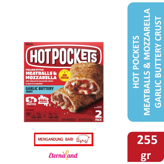 

Promo Terbatas Hot Pockets Italian Style Meatballs & Mozzarella (Non Halal) Aman
