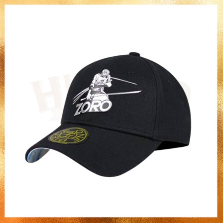 READY STOCK Topi New Era Angel x One Piece Zoro Collab Anime Black Silver Dad Cap 100% Original
