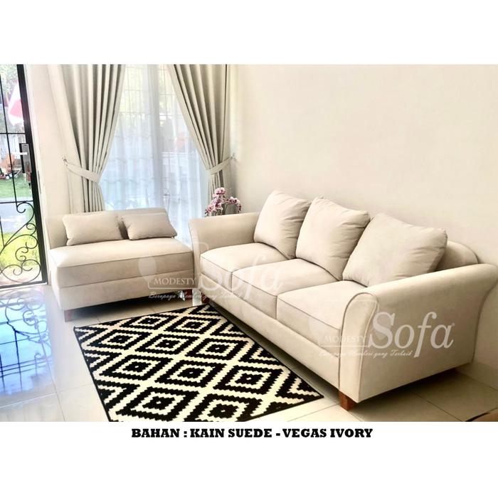 Sofa Kekinian / Sofa Murah / Sofa Bagus / Sofa Nimalis / Kursi / Sofa L Nang Eco 10 Bantal Busa Kayu