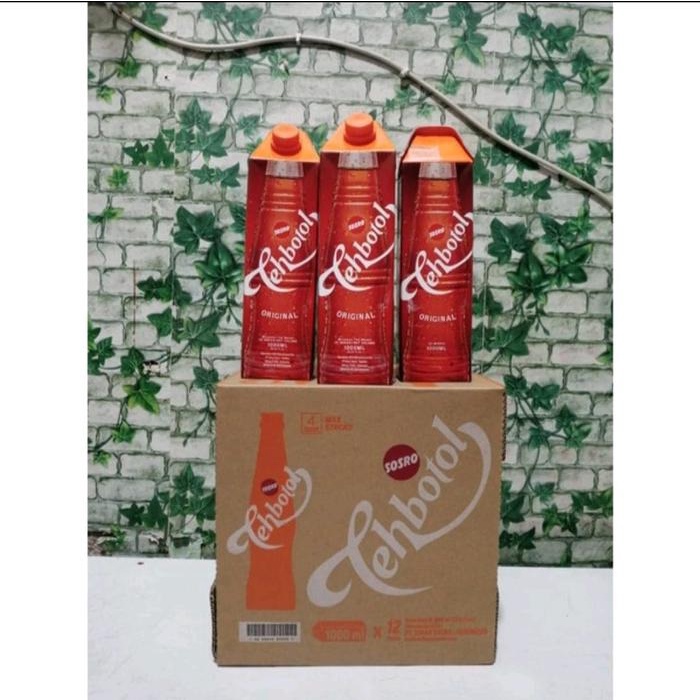 Cod / Teh botol sosro 1 liter original dusan isi 12 / Teh botol sosro kotak 1 liter / Teh botol