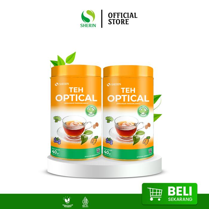 

2PCS Teh Optical Kaleng - Isi 20 Kantong Teh celup Herbal Tea herba